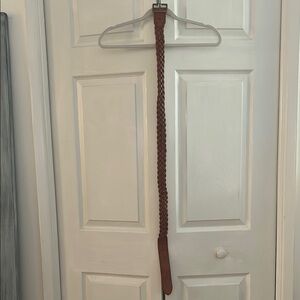 Brown Braided Leather Belt